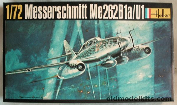 Heller 1/72 Messerschmitt Me-262 B-1a/U1 - Two-Seat Night Fighter 'Red 12', 233 plastic model kit